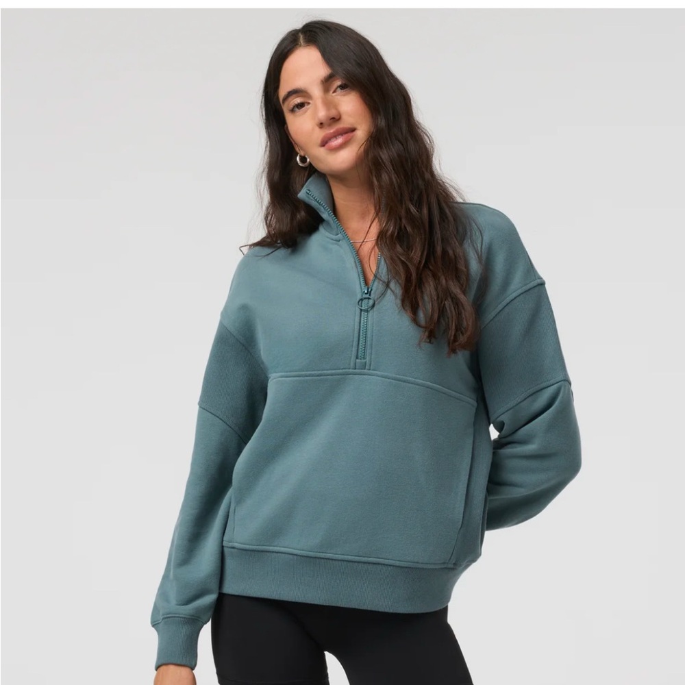 Women's Teal Quarter-Zip Pullover